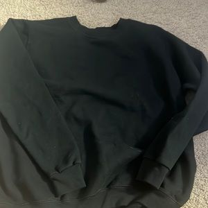 Plain black crew neck